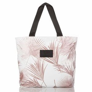 ALOHA Collection Day Tripper White and Pink Palm Tote
